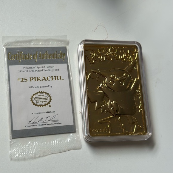 POKÉMON Limited Edition 23K Gold-Plated Trading Card - Picture 5 of 5